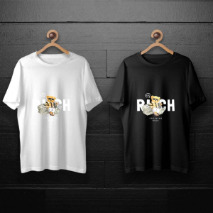 طرح لایه باز خرس تدی با دلار و نوشته پولدار برای چاپ روی انواع تیشرت